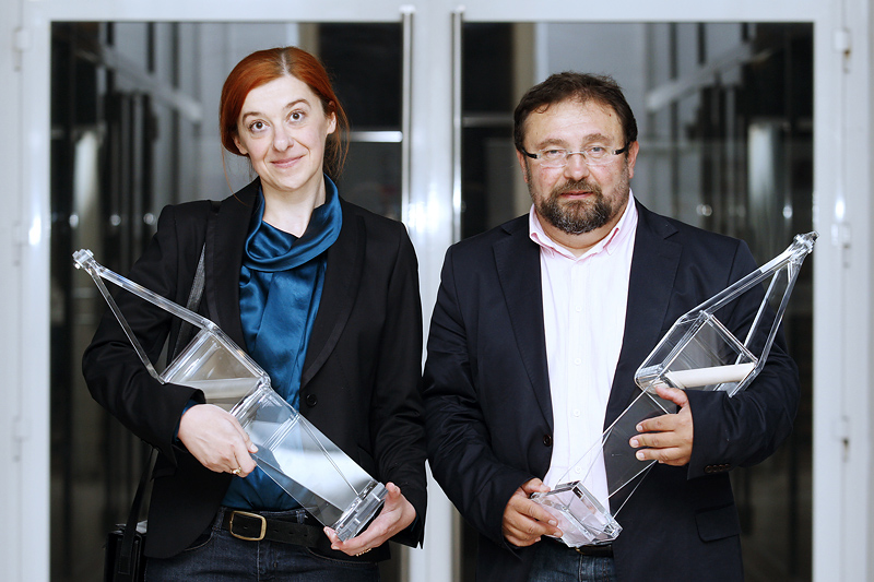 Zagreb, 230512.Muzej za umjetnost i obrt.U Muzeju za umjetnost i obrt odrzana je dodjela nagrada Jutarnjeg lista za najbolje prozno i publicisticko djelo u 2011. godini. Medju osam finalista ziri je za najbolje prozno djelo nagradu dodijelio Zoranu Fericu za djelo 