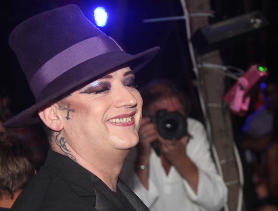 Hvar, 090811.Boy George nastupao je kao DJ na otoku Stipanska u Carpe Diem beach klubu.Foto: Damjan Tadic / CROPIX