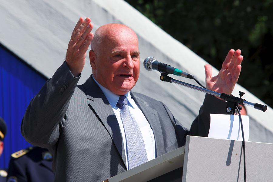 Zagreb, 030911.Avenija Gojka Suska.Policijska Akademija.Svecanost obiljezavanja 20 godina osnutka SJP Alfa Zagreb.Govor Ivana Jarnjaka.Foto: Goran Mehkek / Cropix