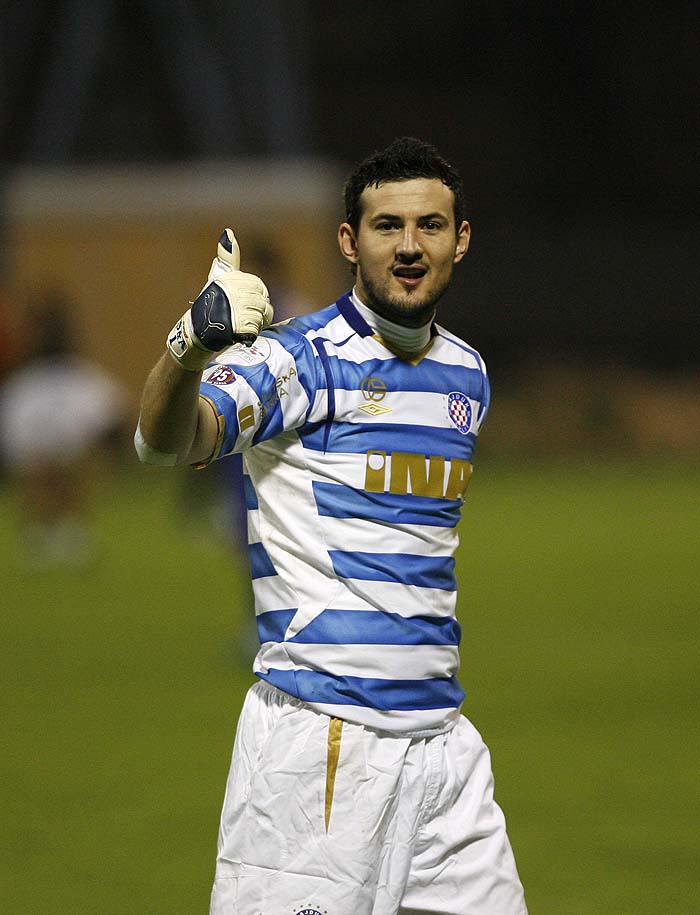 Sibenik, 170410.Nogometna utakmica 26. kola HNL-a  izmedju NK Sibenik i NK Hajduk.Na fotografiji: Danijel Subasic.Foto: Vladimir Dugandzic / CROPIX       