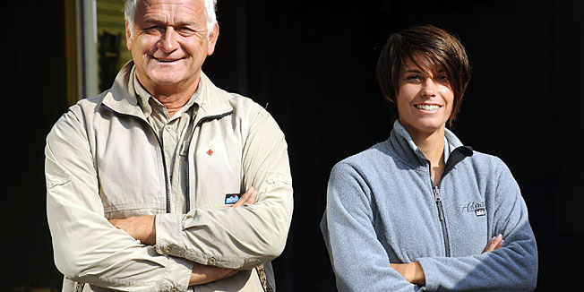 Zagreb, 121010.Zeljko Kelemen i Monika Mikulec izumitelji skele koja ce prevoziti gradjane Zagreba sa jedne obale Save na drugu kod jezera Jarun i s druge strane kod Arene Centra.Foto: Drago Sopta / CROPIX