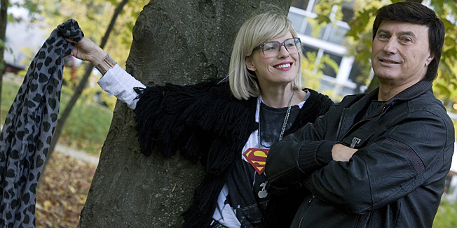 Zagreb, 251010.Maksimir.Pjevacica gupe Lolobrigida Ida Prester i pjevac Dusko Lokin u parku Maksimir.Foto: Sandra Simunovic / CROPIX