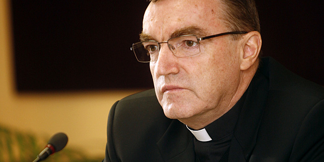 Lovran, 191010.U Domu pastoralnih susreta jutros je zapocelo 41. plenarno zasjedanje Hrvatske biskupske konferencije (HBK) pod predsjedanjem djakovacko - osjeckog nadbiskupa Marina Srakica. Zasjedanje ce trajati do 21. listopada.Na slici: kardinal Josip Bozanic.Foto: Tea Cimas / Cropix