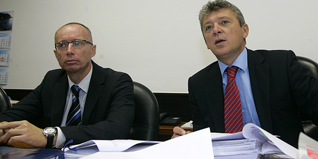 Zagreb,170910.Zupanijski sudBivsi potpredsjednik vlade i ministar gospodarstva, rada i poduzetnistva Damir Polancec danas je prvi put sjeo na optuzenicku klupu zagrebackoga zupanijskog suda, njega i odvjetnika Petra Miletica sude za stetu od 500.000kn.Ovo je prvo sudjenje Polancecu protiv kojega je USKOK podigao ukupno tri optuznice. Sudac Ivan Turudic.Foto: Ranko Suvar / CROPIX