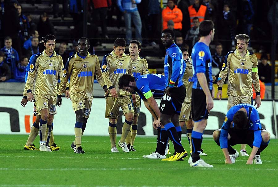 Brugge, 041110.Jan Breydel stadion, UEFA, Europska liga, grupa D,  susret NK Dinamo i Club Brugge.Na slici: Dinamo pobjeda.Foto: Damir Krajac / CROPIX