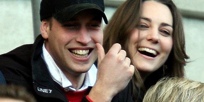 FILE -- Britain's Prince William and Kate Middleton, watch the England against Italy Six Nations rugby match at Twickenham stadium in London, in this Saturday Feb. 10, 2007 file photo. According to an announcement by Clarence House in London, Tuesday Nov. 16, 2010,  the couple are to wed in 2011, Further details about the wedding day will be announced in due course.(AP Photo/David Davies, pa, file) **UNITED KINGDOM OUT: NO SALES: NO ARCHIVE:**