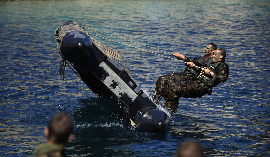Otok Zirje, 150612.Temeljna obuka Bojne za specijalna djelovanja tzv vodena obuka. Foto: Niksa Stipanicev / CROPIX