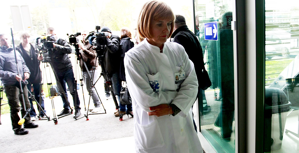 Zagreb, 170412.Ustanova za hitnu medicinsku pomoc Zagreb, Heinzelova 88.Konferencija za medije ravnateljice Zavoda za hitnu medicinu Grada Zagreba Slobodanka Keleuva povodom smrti male Mije.Foto: Ronald Gorsic / CROPIX