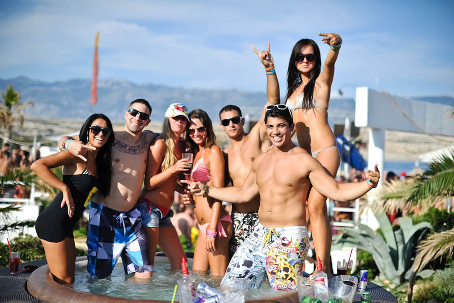 Pag, Zrce, 030812.Nastavlja se dnevni i nocni provod na plazi Zrce.Aquarius after beach i night party.Foto: Goran Telak / CROPIX