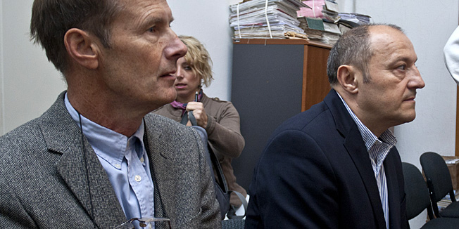 Zagreb, 210912.    Danas je na Zupanijskom sudu u Zagrebu zapocelo ponovljeno sudjenje Srecku Ferencaku u aferi Nanbudo.Na fotografiji: Srecko Ferencak u sudnici.Foto: Tomislav Kristo / CROPIX