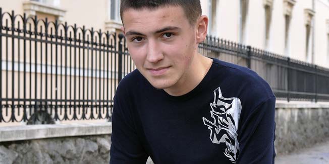 Split, 170211.Josip Pivac, jedini odlikas u obrtnicko - tehnickoj skoli u Splitu.Foto: Jadran Babic / CROPIX