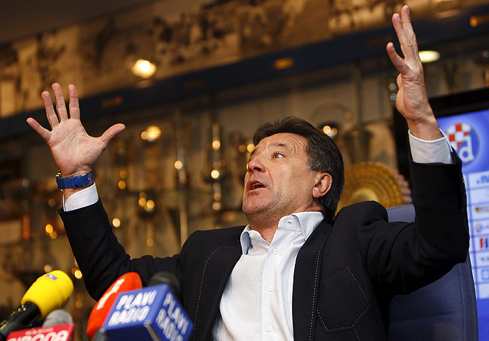 Zagreb, 040109.Maksimirska 128. Prostorije NK Dinama.Konferencija za medije Zdravka Mamica povodom izjave Ivana Sibera u jucerasnjoj emisiji RTL-a Duel u kojem su se sucelili predsjednicki kandidati Ivo Josipovic i Milan Bandic.Foto: Ronald Gorsic / CROPIX