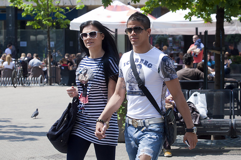 Zagreb, 020511.Na slici: igrac Dinama, Luis Ibanez u setnji sa djevojkom Mateom Alegic.Foto: Neja Markicevic / CROPIX