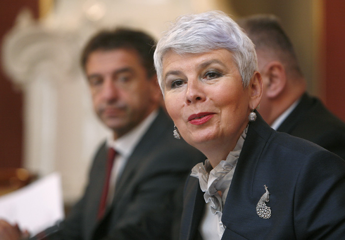 Zagreb, 281010.Redovna sjednica Hrvatske Vlade.Premijerka Jadranka Kosor.Foto: Damjan Tadic / CROPIX