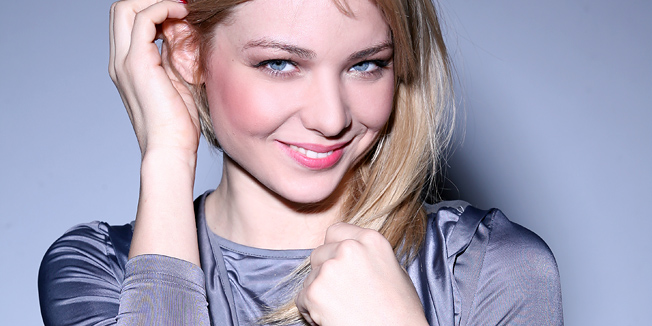 Zagreb, 180111.Voditeljica CMC-a Anja Alavanja.Studio EPH.Foto: Biljana Gaurina / CROPIX