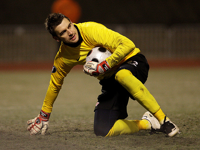 Zagreb, 271108.Stadion Maksimir.Nogometna utakmica 3. kola skupine D Kupa UEFA izmedju zagrebackog Dinama i Spartaka iz Moskve. Na slici: Stipe Pletikosa.Foto: Ronald Gorsic / CROPIX