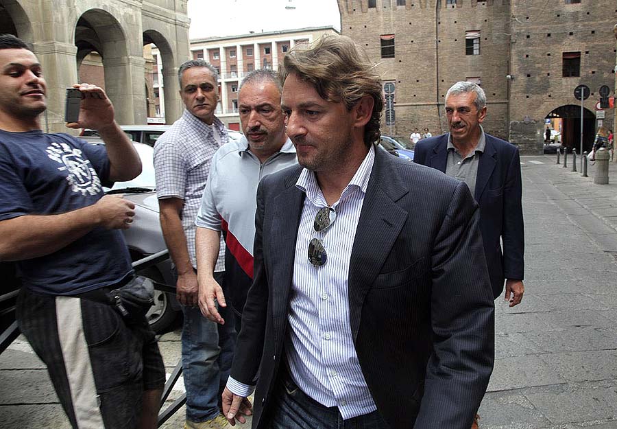 Giuseppe Signori leaves the police offices in Bologna, Italy, Wednesday, June 1, 2011. Former Lazio captain Giuseppe Signori was among 16 people arrested Wednesday for alleged involvement in a match-fixing and betting ring spread throughout Italy. Others arrested include current players in Serie B and C, executives for lower-level clubs and betting operators. There was a failed attempt to fix a Serie A match between then-European champion Inter Milan and Lecce at the San Siro in March, Cremona prosecutor Roberto Di Martino said. Inter won 1-0. Signori was the Lazio captain in the mid-1990s and led Serie A in scoring in three seasons. He also made 28 appearances for Italy between 1992 and 1995, scoring seven goals. (AP Photo/Gianfilippo Oggioni)