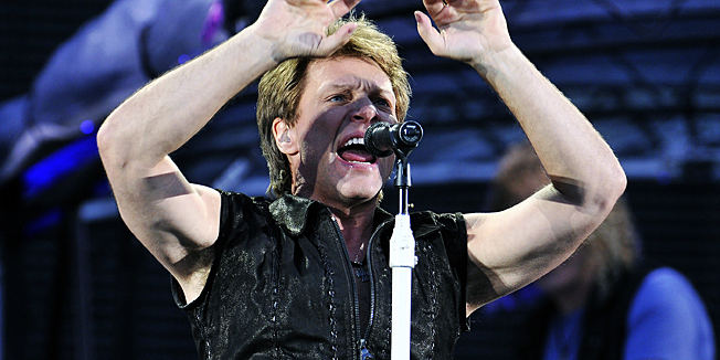 Zagreb, 080611.Stadion Maksimir.Nastup americke rock grupe Bon Jovi. Na slici: vokal Jon Bon Jovi.Foto: Boris Kovacev / CROPIX
