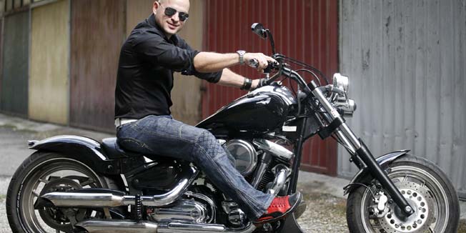 Zagreb, 140611.Vodnikova.Rene Bitorajac, glumac i strastveni motorist.Foto: Nina Djurdjevic / CROPIX