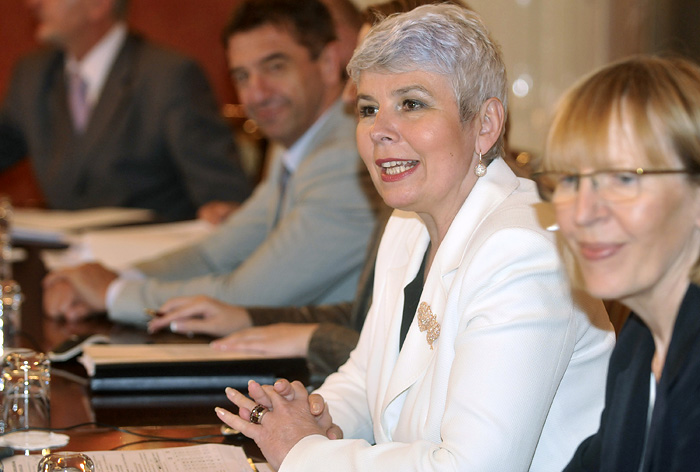 Zagreb, 080710.Redovita sjednica Vlade RH. Jadranka Kosor, predsjednica Vlade RH.Foto: Bruno Konjevic / CROPIX
