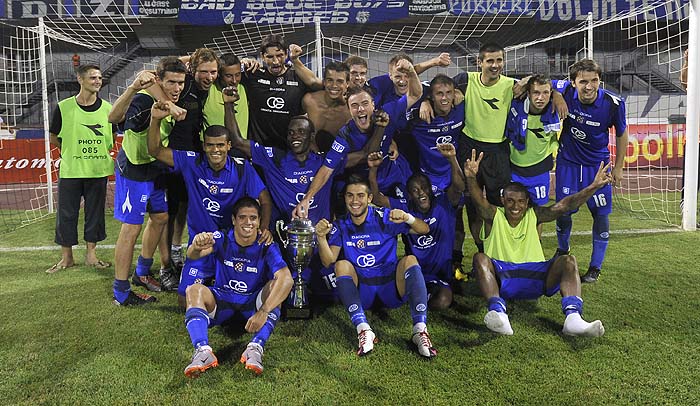 Zagreb, 170710.Superkup utakmica Dinamo - Hajduk.Na fotografiji: slavlje Dinama.Foto: Marko Miscevic / CROPIX
