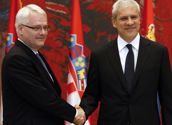 Beograd,180710.Susret predsjednika Hrvastke i Srbije.Na fotografiji: Ivo Josipovic i Boris Tadic.Foto: CROPIX