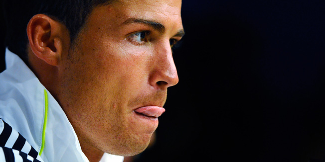 LOS ANGELES, CA - JULY 29: Forward Cristiano Ronaldo #9 of Real Mardid speaks during a press conference on July 29, 2010 in Los Angeles, California. The team arrived on July 28, 2010, in Los Angeles to begin their pre-season training in the USA.   Kevork Djansezian/Getty Images/AFP== FOR NEWSPAPERS, INTERNET, TELCOS & TELEVISION USE ONLY ==