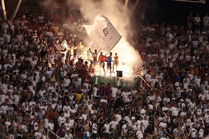 Split 050810.Stadion NK Hajduka u PoljuduPredkolo Evropskog kupa : NK Hajduk - Dinamo BukurestNa fotografiji : Torcida.Foto: Vladimir Dugandzic / CROPIX            