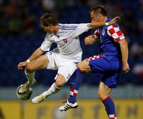 Bratislava, Slovacka, 110810.Stadion Pasienky.Medjunarodna  prijateljska nogometna utakmica Slovacka - Hrvatska.Na fotografiji: Ivica Olic.Foto: Ronald Gorsic / CROPIX
