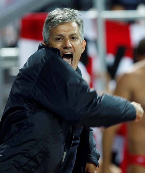 Zagreb, 290810.Bazen Mladosti na Savi.29. Europsko prvenstvo u vaterpolu, utakmica 1.kola, Crna Gora - HrvatskaNa fotografiji: Petar Porobic izbornik reprezentacije Crne Gore.Foto: Ronald Gorsic / CROPIX