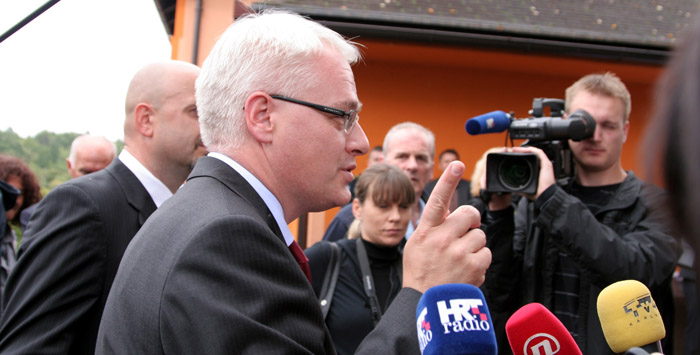Kamanje, 100910.Predsjednik RH u Kamanju je nazocio na proslavi Dana ove opcine na samoj granici sa Slovenijom.Foto: Mario Pusic / Cropix