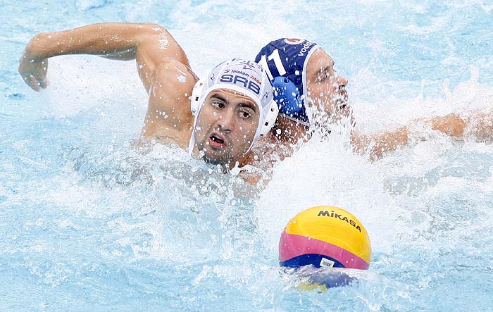Zagreb, 110910.Bazen Mladosti na Savi.29. Europsko prvenstvo u vaterpolu,Utakmica za trece i cetvrto mjesto Madjarska -Srbija.Na slici: Raden Nikola.Foto: Goran Mehkek / CROPIX      