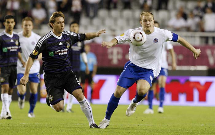 Split, 300910.Stadion Poljud.Nogometna utakmica drugog kola Europske lige, Hajduk - Anderlecht.Na fotografiji: Senijad Ibricic.Foto: Ante Cizmic / CROPIX 