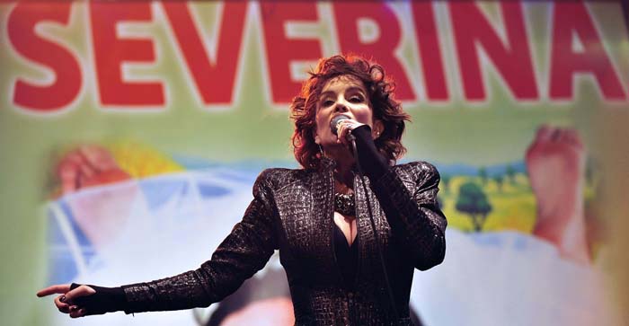 Kumanovo, Makedonija, 010110.Novogodisnji koncert Severine Vuckovic  na trgu u Kumanovu.Foto: Maja Zlatevska / CROPIX