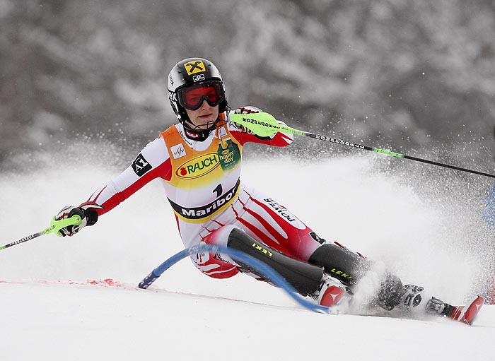 Maribor, Slovenija, 170110.Audi FIS Ski World Cup.46. Zlatna lisica. Slaolm.Na fotografiji: Kathrin Zettel.Foto: Ronald Gorsic / CROPIX