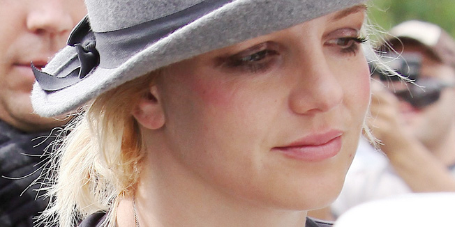 Britney Spears appeared to be hiding a black eye under her makeup on October 19 when she went on a brief shopping trip to the mall in Calabasas.  Reports today claim Britney told her old friend (and ex-husband of a few hours) Jason Alexander that her boyfriend Jason Trawick hit her.  The reports also claim Britney was pregnant with Jason's child earlier this year and that the CAA agent proposed marriage.  December 1st, 2010 EXCLUSIVE  - X17online.com