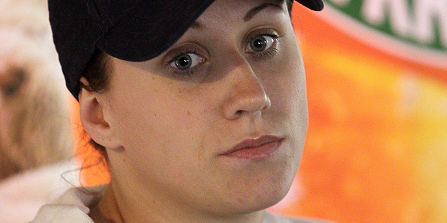 Zagreb, 040609.U caffe baru Bakaga na Salati je odrzana konferencija za medije povodom 24. izdanja medjunarodnog plivackog susreta Zlatni medvjed. Natjecanje ce se odrzati 6. i 7. 6. na bazenu Salata.Na slici: Sanja Jovanovic.Foto: Ronald Gorsic / CROPIX