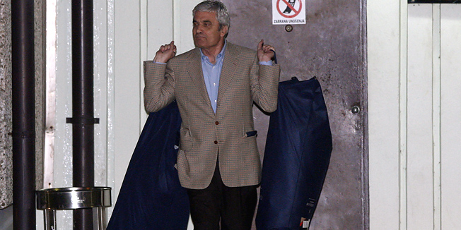 Zagreb, 221110.Zatvor Remetinec.Izlazak Mladena Barisica i Nevenke Jurak optuzenih za aferu Fimi media.Foto: Goran Mehkek / CROPIX