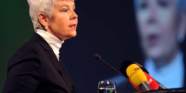 Zagreb, 181210.Zagrebacki velesajam, Programska glavna skupstina HSS-a 2010.Na slici: Jadranka Kosor drzi govor.Foto: Damir Krajac / CROPIX