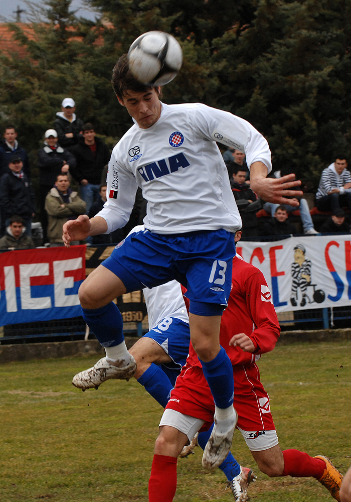 Glavice, 170210.Nogometni stadion u Glavicama.Pripremna utakmica izmedju NK Glavice - NK Hajduk.Na fotografiji: Ante Vukusic (Hajduk).Foto: Mario Todoric / CROPIX