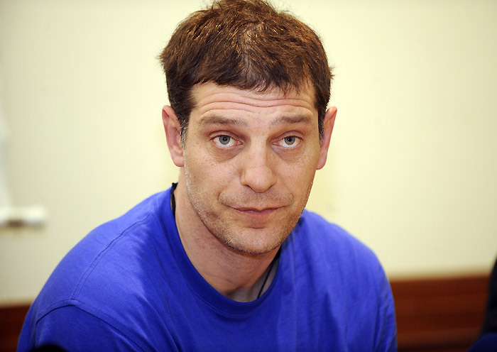 Bruxelles, 020310.Konferencija za novinare Hrvatske nogometne reprezentacije u Hotelu Radisson Blu u centru Bruxellesa gdje je smjestena reprezentacija.Na slici: Slaven Bilic izbornik.Foto: Drago Sopta / CROPIX