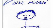 NOT FOR USE AFTER APRIL 17, 2010.   EMBARGOED UNTIL 0001 FRIDAY APRIL 9, 2010. The drawing by Luka Modric of Tottenham Hotspur and Croatia which is amongst a collection of self-portraits and signatures by the stars of the Barclays Premier League which feature in a book 'The Art of Football'. PRESS ASSOCIATION Photo. Issue date: Thursday April 8, 2010. The book, put together by Premier League World, will be auctioned in aid of Nordoff Robbins Monday April 12 at The Football Extravaganza, the world's longest running annual charity football event.  See PA story SPORT Art. Photo credit should read: Premier League World / PA Wire.