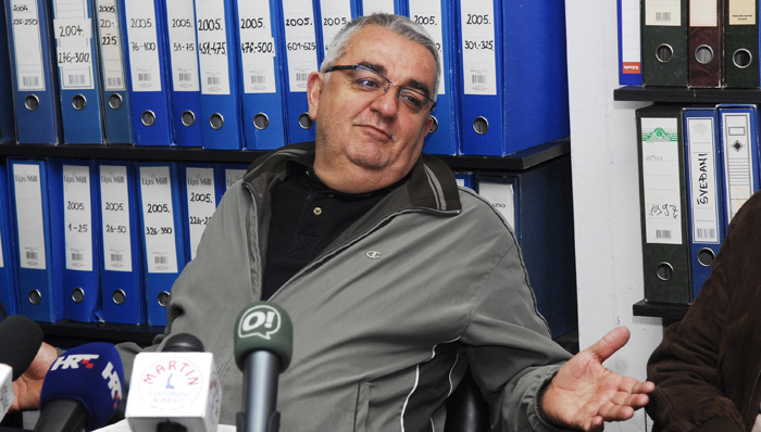 Zagreb, 230410.Hrvatski helsinski odbor odrzao je press konferenciju na kojoj je govorio njegov predsjednik Ivan Zvonimir Cicak. Na slici Ivan Zvonimir Cicak.Foto: Milivoj Keber / CROPIX