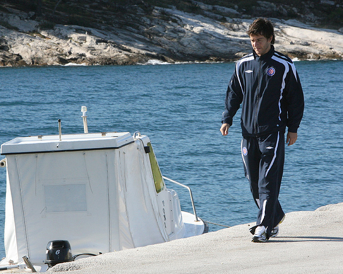 Postira, Brac, 301009.Igraci NK Hajduk u karanteni u Postirama na otoku Bracu pripremaju se za subotnji derbi s Dinamom.Na fotografiji: Darijo Jertec.Foto: Vladimir Dugandzic / CROPIX 