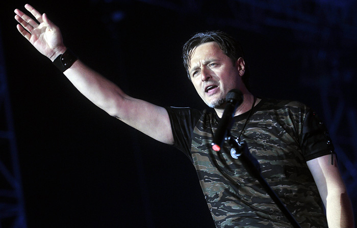 Zagreb, 300509.Koncert Marka Perkovica Thompsona povodom Dana branitelja grada Zagreba na Trgu bana Jelacica.Foto: Boris Kovacev / CROPIX