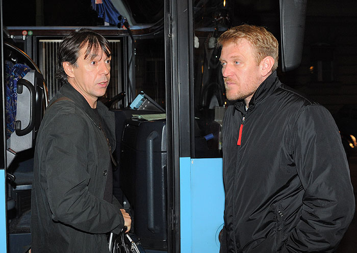 Zagreb, 091109.Hotel Sheraton, okupljanje Hrvatske nogometne reprezentacije.Na slici: Nikola Jurcevic, Robert Prosinecki.Foto: Damir Krajac / CROPIX