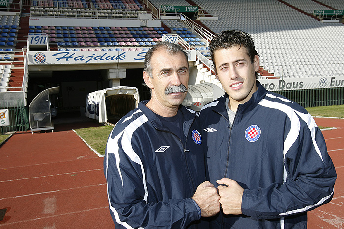 Split, 051209.Stadion NK Hajduk u Poljudu.Josko i Marin Vlasic  treneri  za fizicku pripremu u NK Hajduk.Foto: Vladimir Dugandzic / CROPIX       