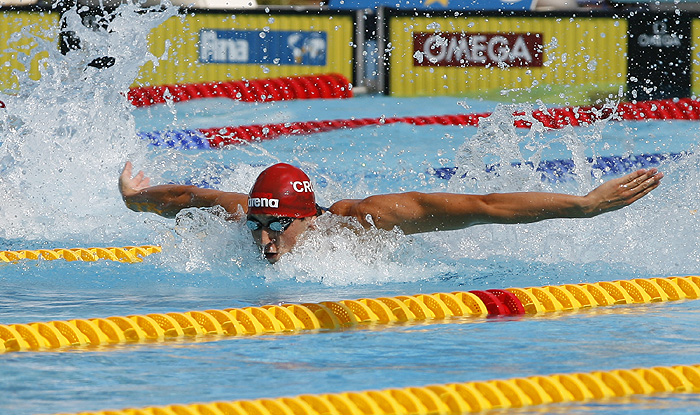 Rim, 310709. 13 Svjetsko prvenstvo prvenstvo Rim 2009.Kvalifikacijska utrka na 100 metara  butterflyNa fotografiji: Mario Todorovic.Foto: Vladimir Dugandzic / CROPIX 