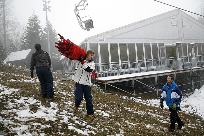 Zagreb,291209.Staza i pripreme za FIS Ski World Cup Snow Queen Trophy Zagreb na Sljemenu koji pocinje u nedjelju 3. 1.Foto: Ranko Suvar / CROPIX