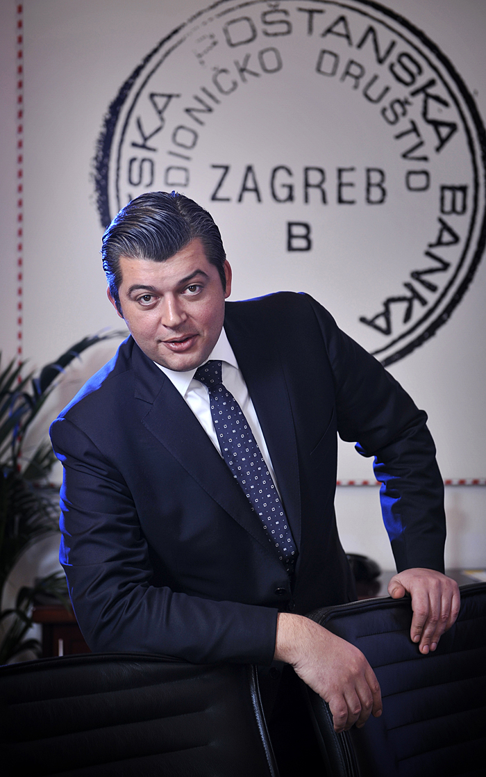 Zagreb, 250309.Hrvatska postanska banka, Jurisiceva 2.Josip Protega, predsjednik Uprave Hrvatske postanske banke (HPB).Foto: Vjekoslav Skledar / CROPIX